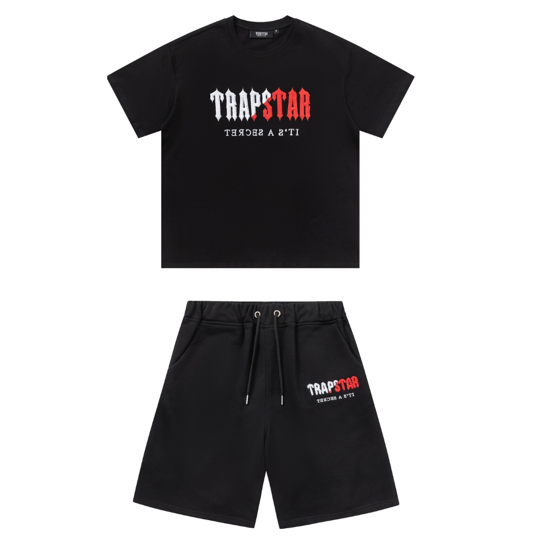 CONJUNTO CORTO TRAPSTAR «Black White Red» - Imagen 1