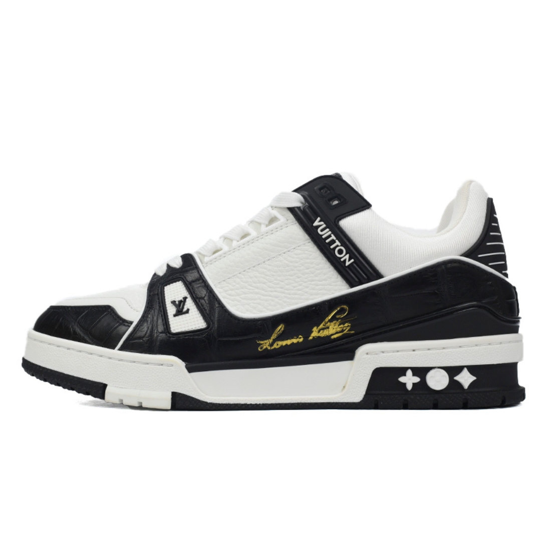 LOUIS VUITTON TRAINER «Black White Gold» - Imagen 1