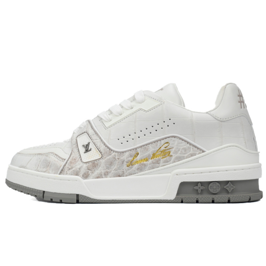 LOUIS VUITTON TRAINER «White Grey Gold» - Imagen 1