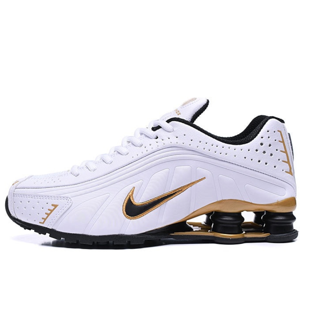 NIKE SHOX R4 «White Black Gold» - Imagen 1