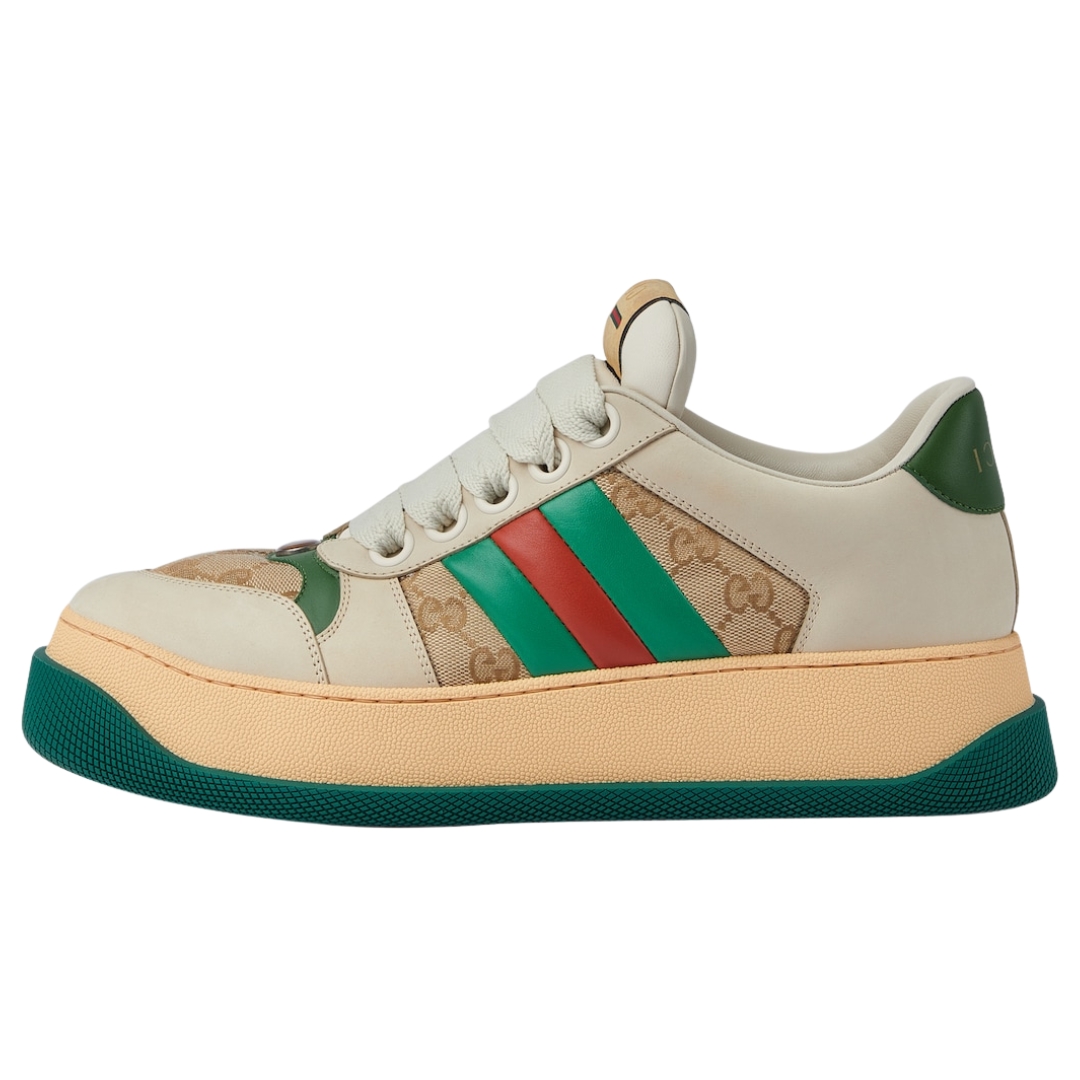 SNEAKERS SCREENER GUCCI «Cream White Green» - Imagen 1