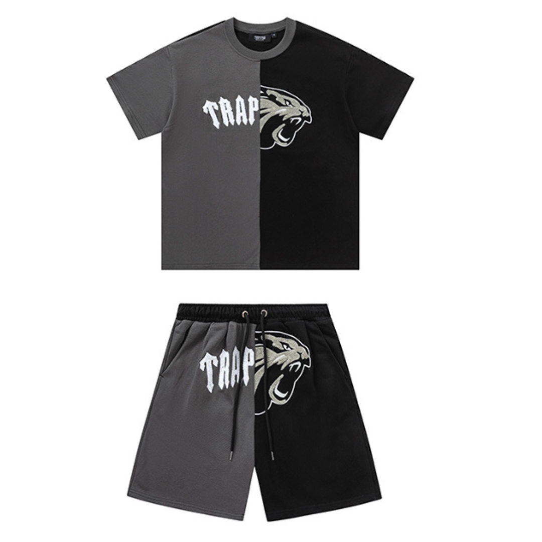 CONJUNTO CORTO TRAPSTAR «Black Grey» - Imagen 1
