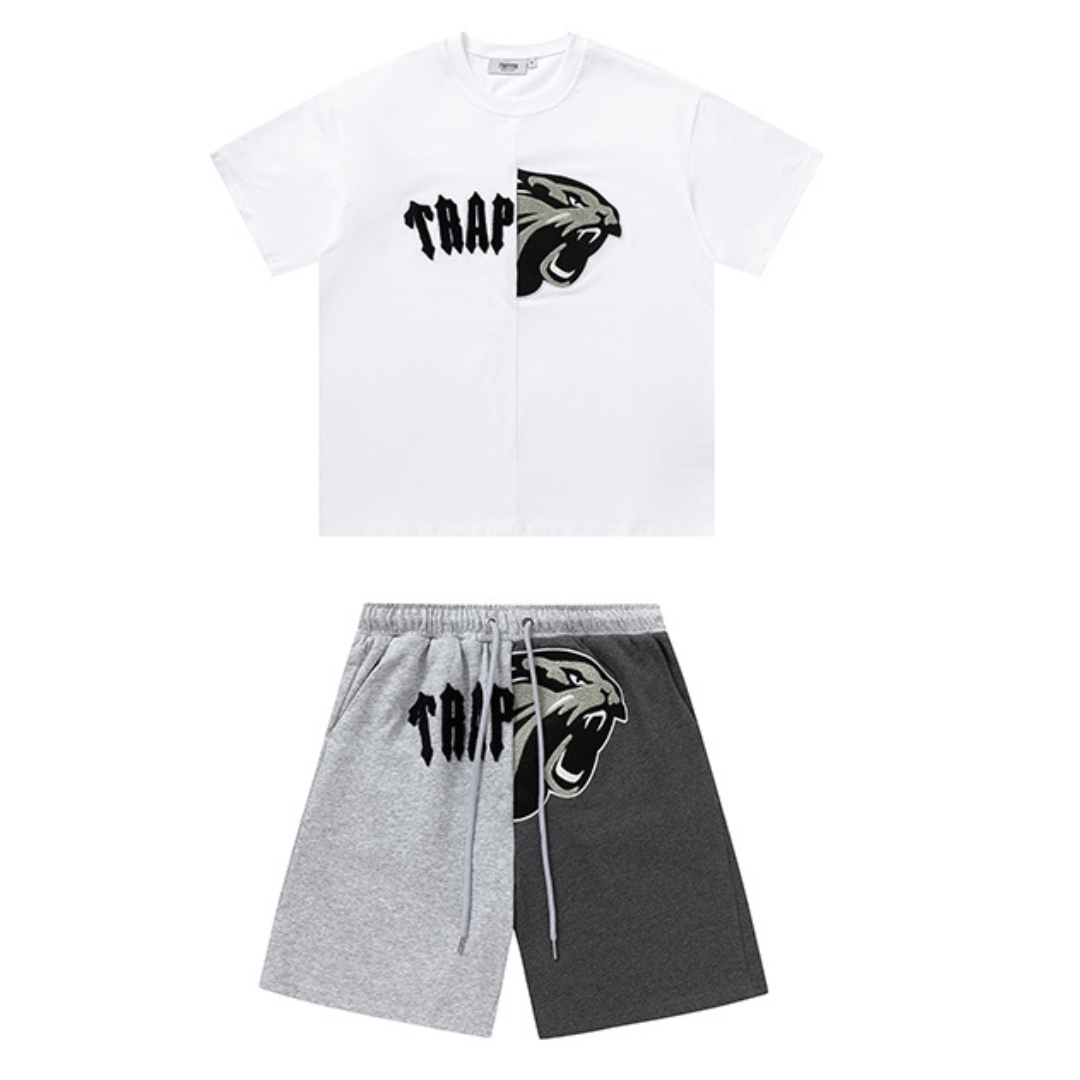 CONJUNTO CORTO TRAPSTAR «White Black Grey» - Imagen 1