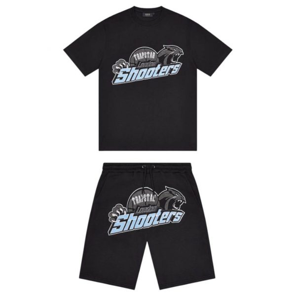 TRAPSTAR SHOOTERS CONJUNTO CORTO «Black Blue»