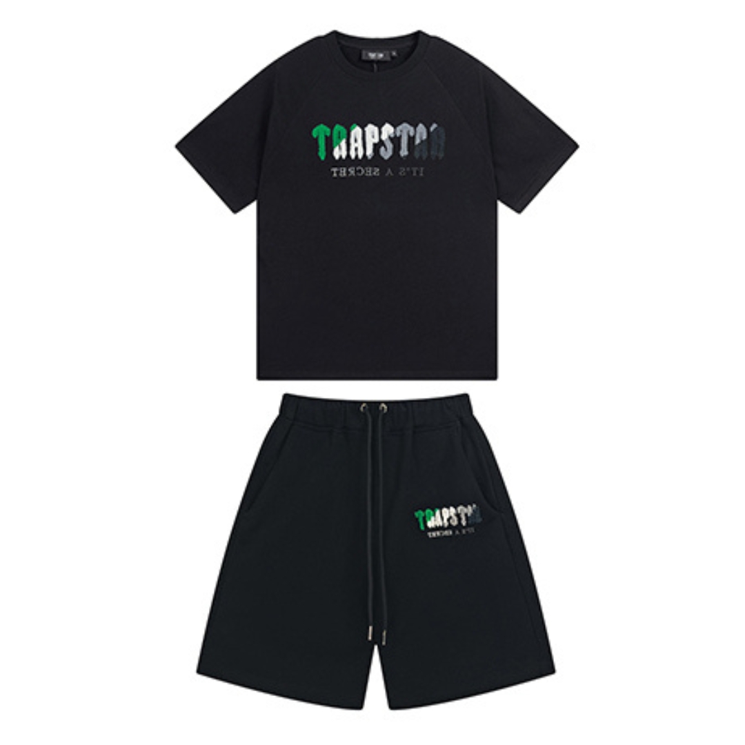 CONJUNTO CORTO TRAPSTAR «Black Green White Grey» - Imagen 1