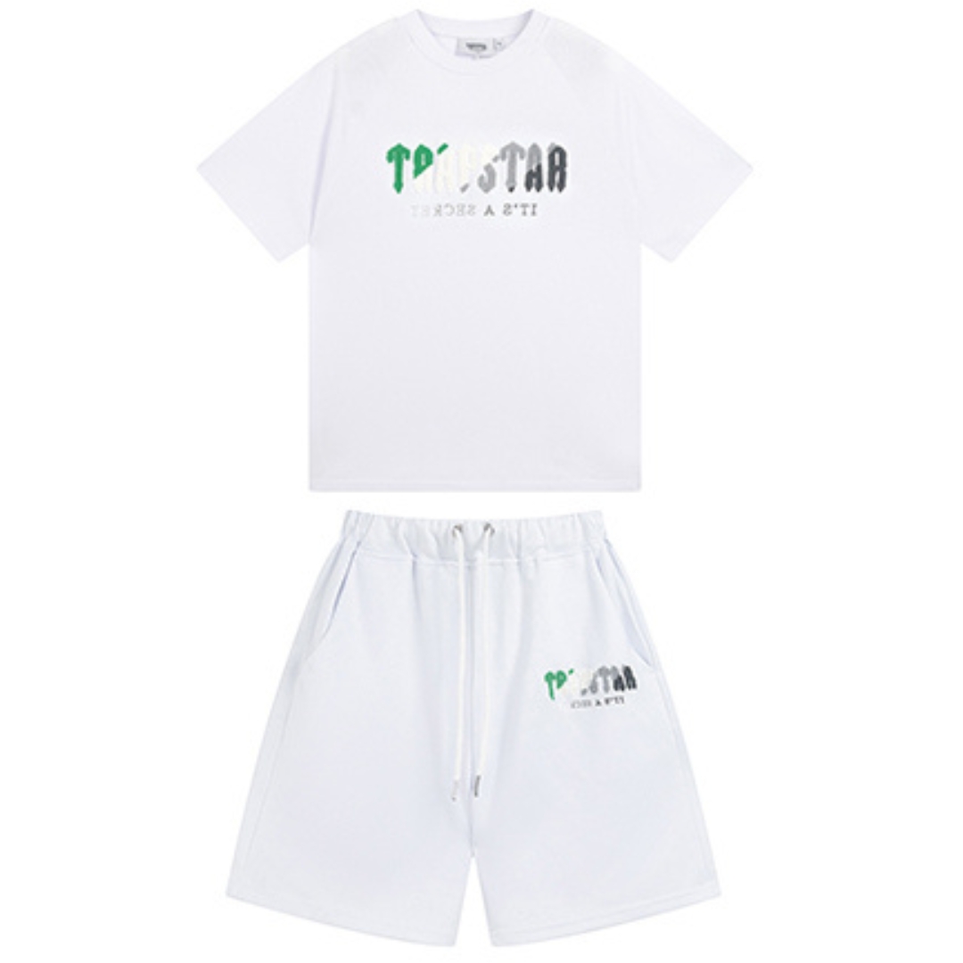 CONJUNTO CORTO TRAPSTAR «White Green Grey» - Imagen 1