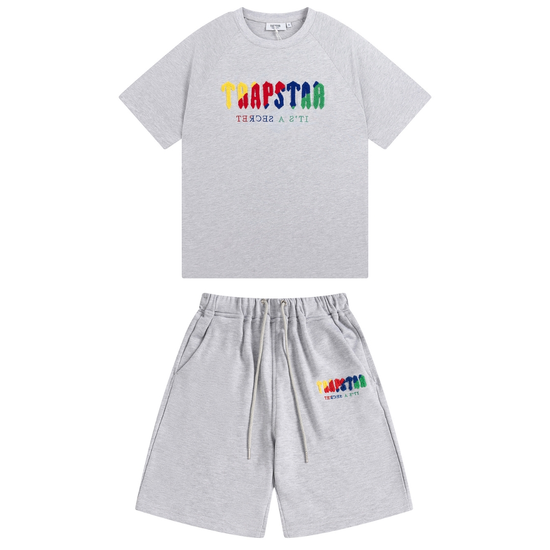 CONJUNTO CORTO TRAPSTAR «Grey Yellow Red Blue Green» - Imagen 1
