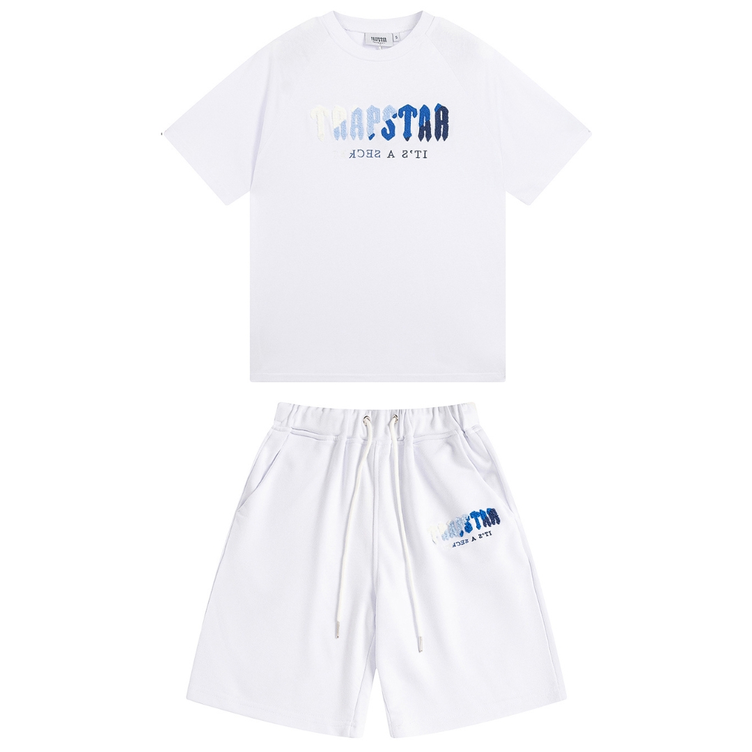 CONJUNTO CORTO TRAPSTAR «White, Blue , Light Blue» - Imagen 1