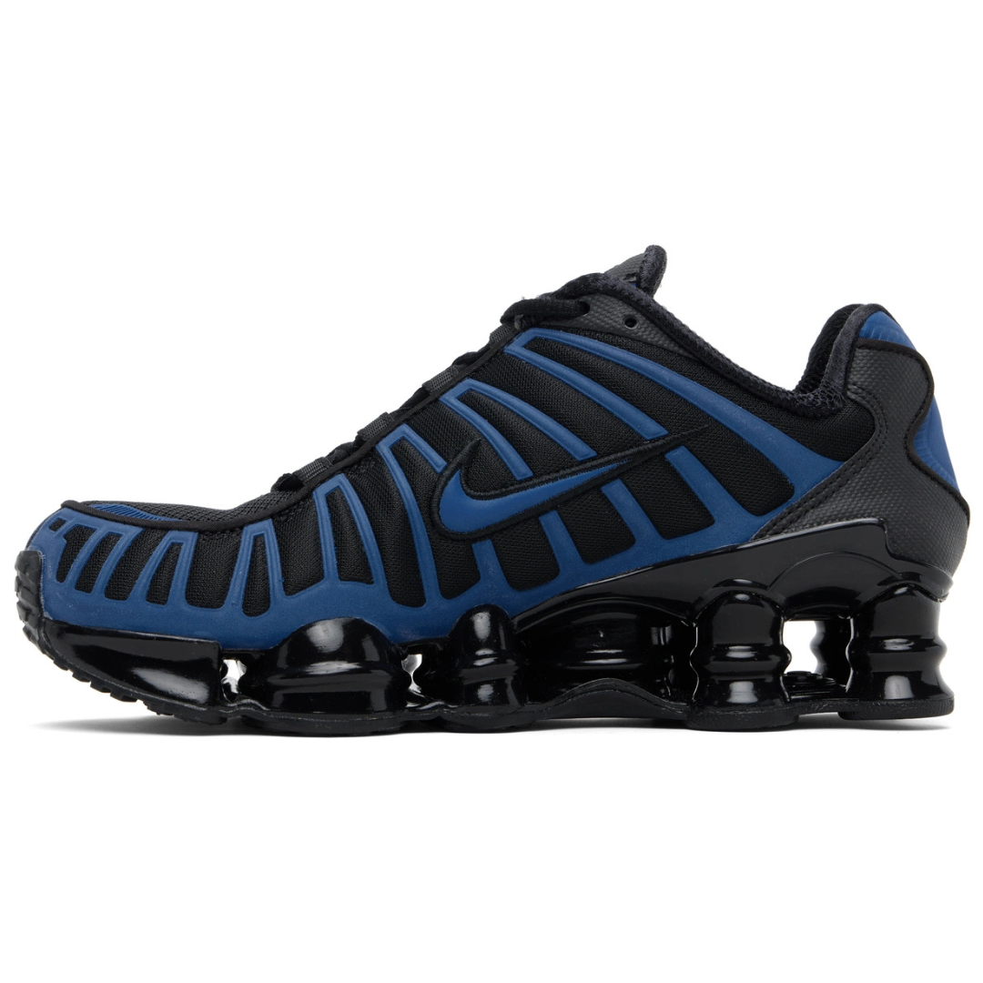 14 NIKE BLACK & NAVY SHOX TL SNEAKERS - Imagen 1
