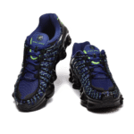NIKE SHOX  - BLACK  BLUE & GREEN PATTERN - Imagen 2