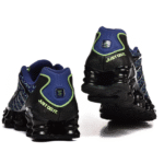NIKE SHOX  - BLACK  BLUE & GREEN PATTERN - Imagen 3