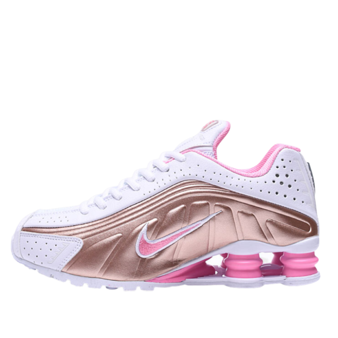 2 Nike Shox R4 Blanco, oro metálico - Imagen 1