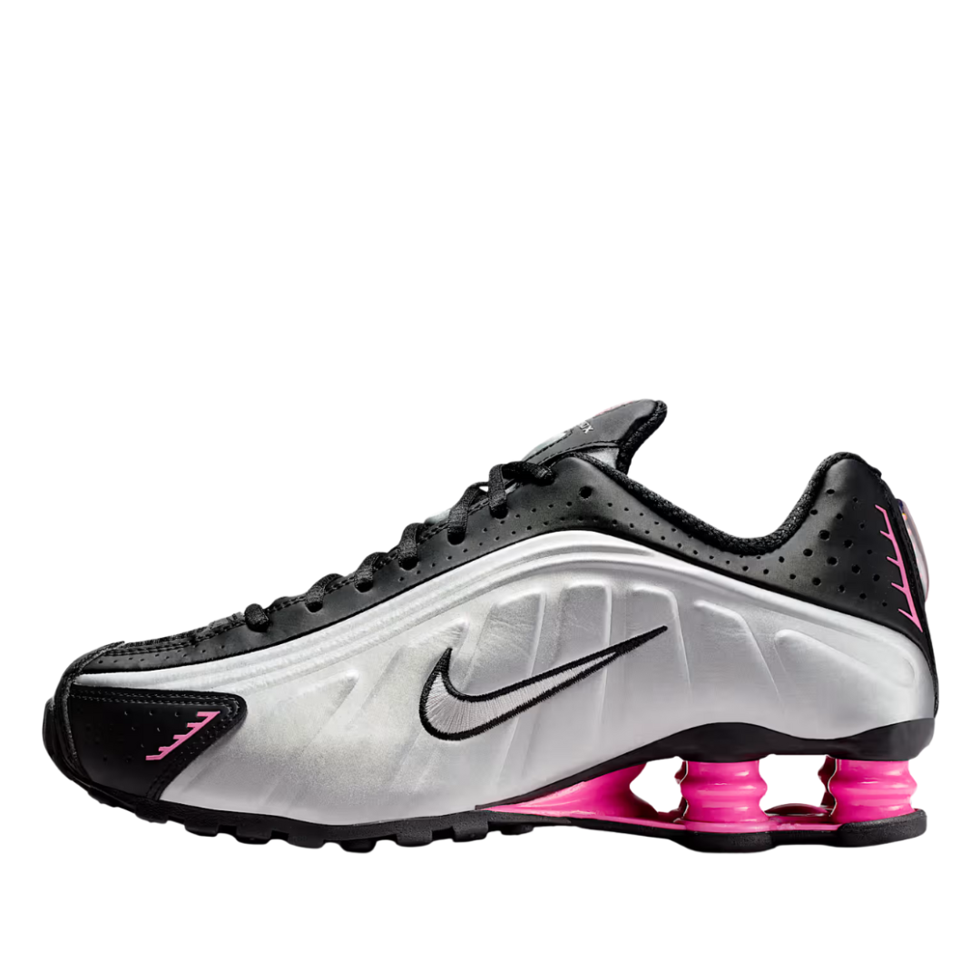 2 Nike Shox R4 Black Metallic Silver Pinksicle - Imagen 1