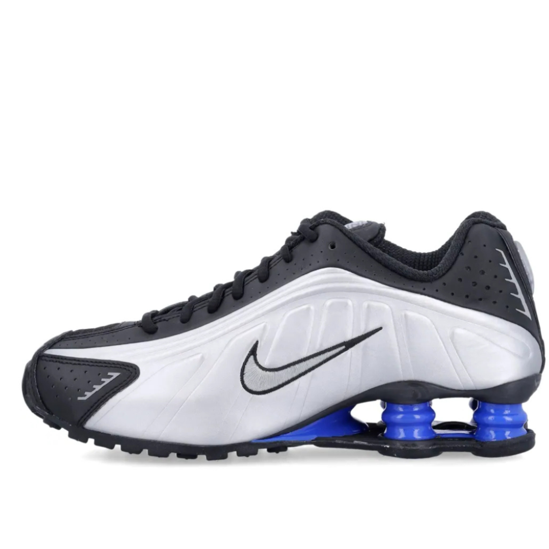 2 Nike Shox R4 Metallic Silver Racer Black Blue - Imagen 1