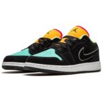 AIR JORDAN 1 Low "Black Aurora Green Laser Orange" - Imagen 4