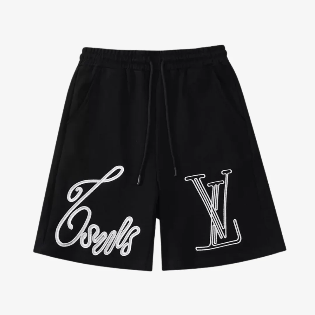 1-433.webp Shorts LV Script Embroidery - Imagen 1